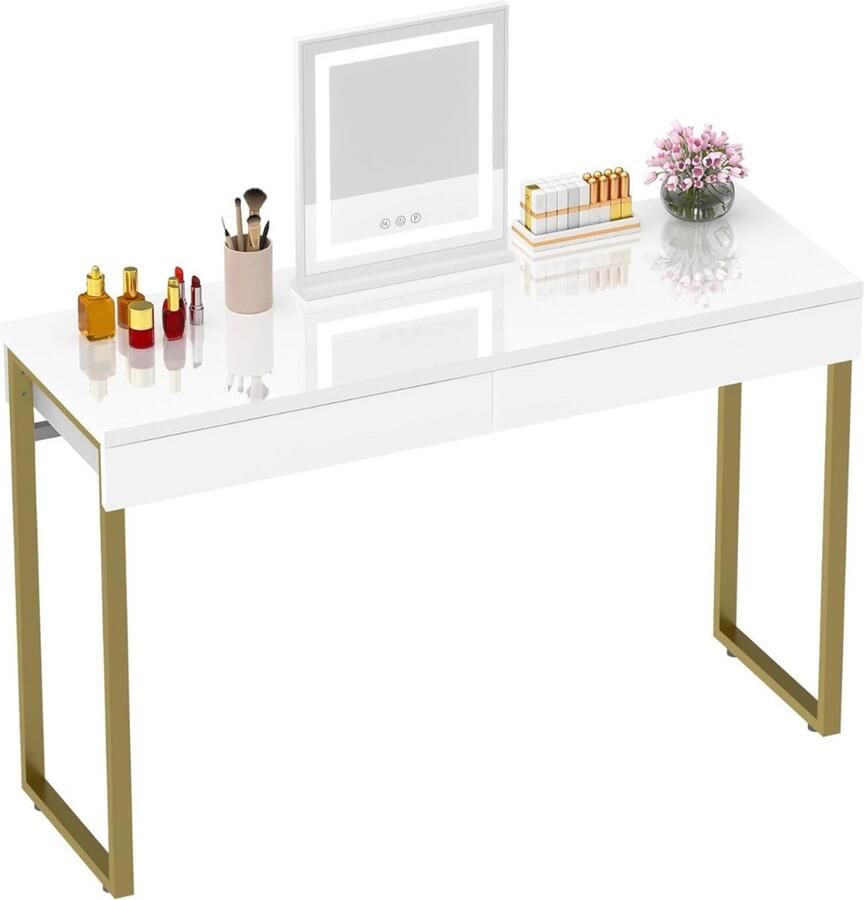 DailySupplies Make Up Tafel met Spiegel Kaptafel voor Meisjes Hollywood Spiegel met Verlichting