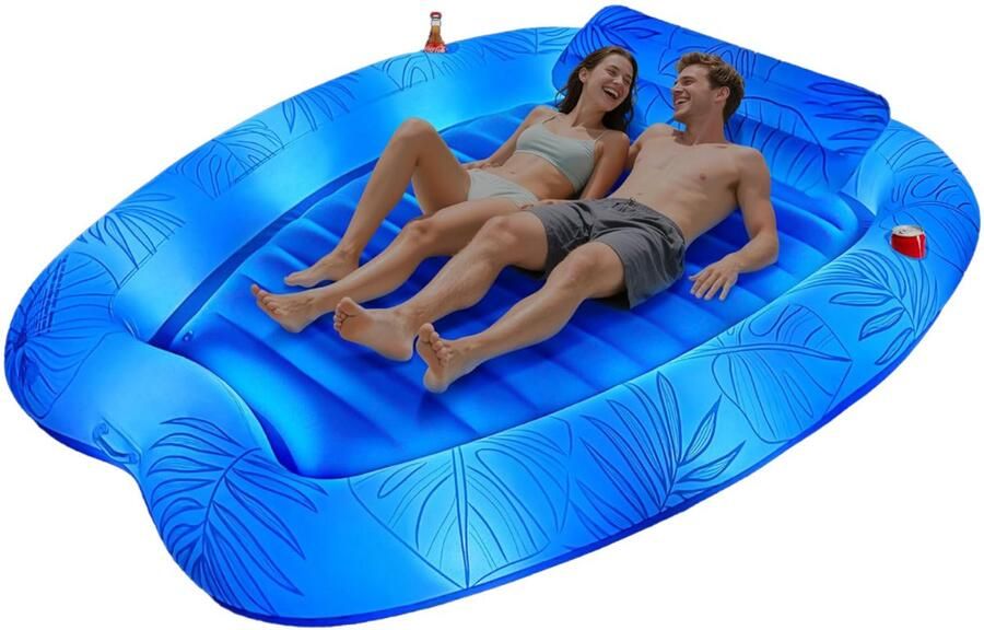 DailySupplies Tanning Pool Bed Luchtbed Zwembad Opblaasbaar Blauw