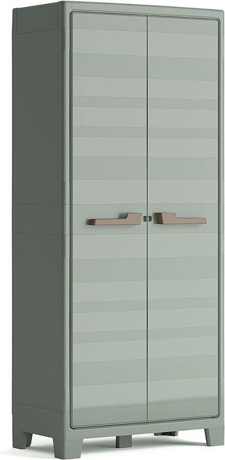 Dailysupplies Tuinkast Tuinkist Tuinkasten voor Buiten Tuinberging Kunststof 45x80x190cm Groen