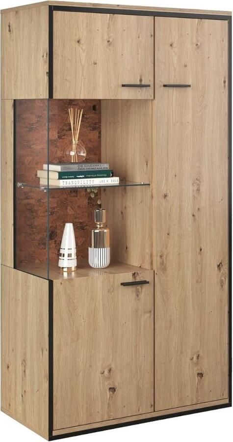 DailySupplies Vitrinekast met Glas Dressoir Kasten Opbergkast