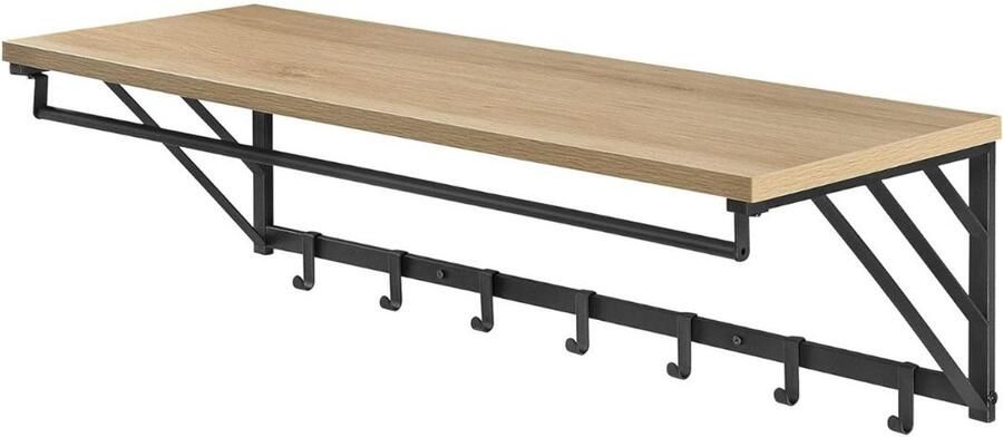 DailySupplies Wandkapstok met Hoedenplank Kapstok Wandplank