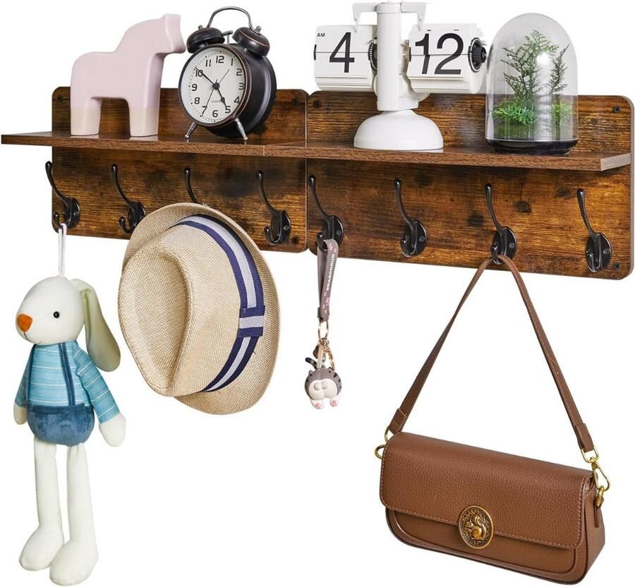 DailySupplies Wandkapstok met Hoedenplank Kapstok Wandplank
