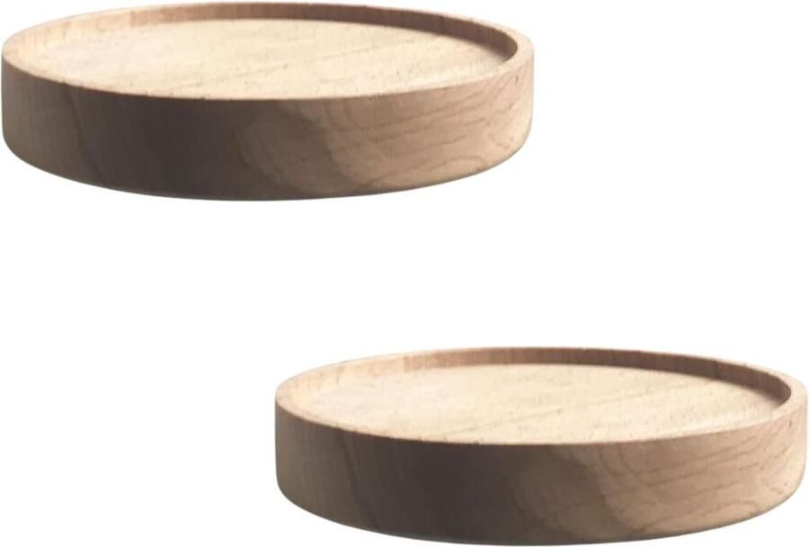 Brandless Wandplank Houten Plank Wandmontage Hoekrek Display Decor Ronde Hoekplank Organizer voor Slaapkamer Keuken Badkamer Bruin