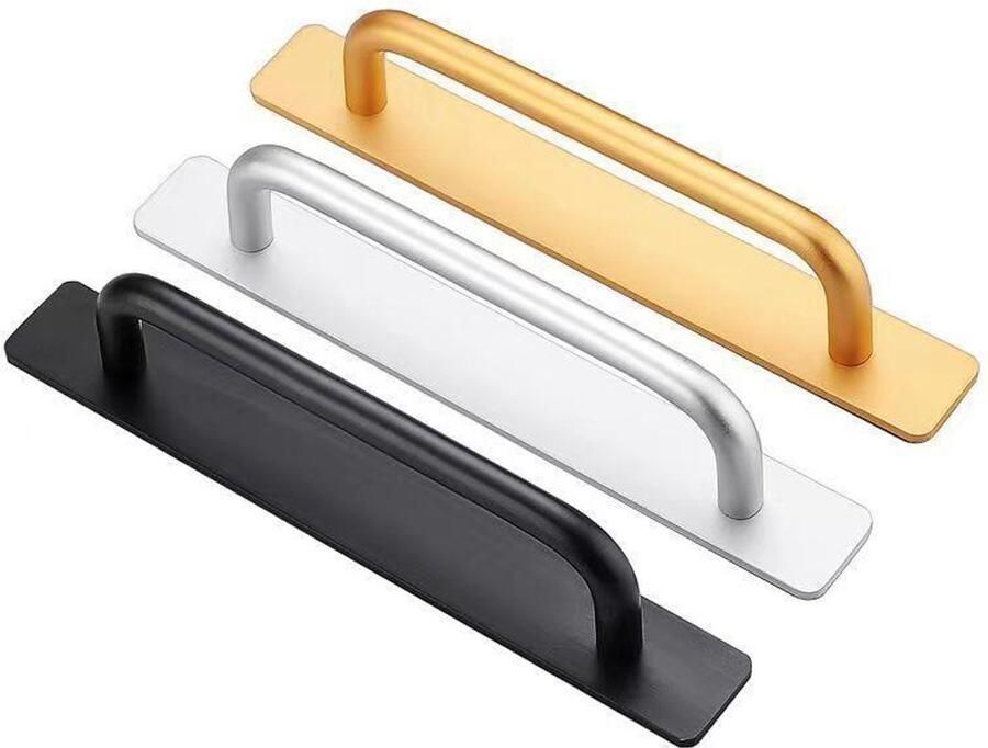 Daity 3-pack Zelfklevende kastgrepen zelfklevende ladegrepen geen boren nodig duw-trekgrepen voor keukenkastjes ramen schuifdeuren en meer 5 83 inch