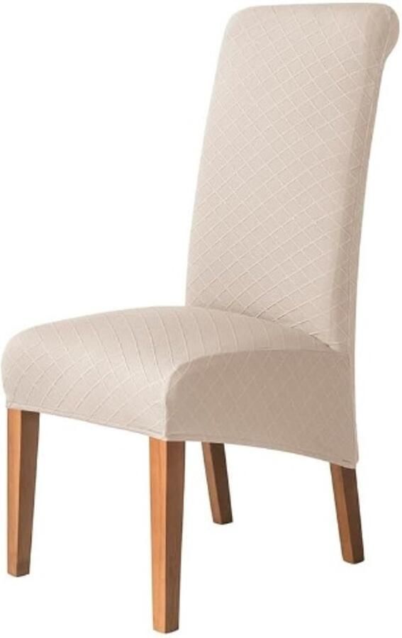 Daity Diamond eetkamerstoelhoezen XL-formaat stabiele en veerkrachtige vuilwerende stoelhoezen woondecoratiebeschermers 1 2 4 6 stuks