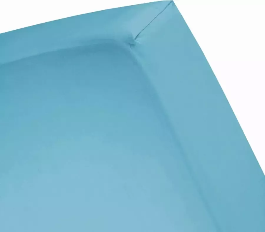Damai Hoeslaken hoge hoek (tot 35 cm) Katoen 140 x 200 cm Turquoise