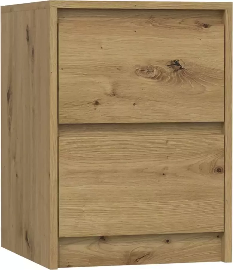 Damilano Nachtkastjes Set Van 2 Eiken Kleur