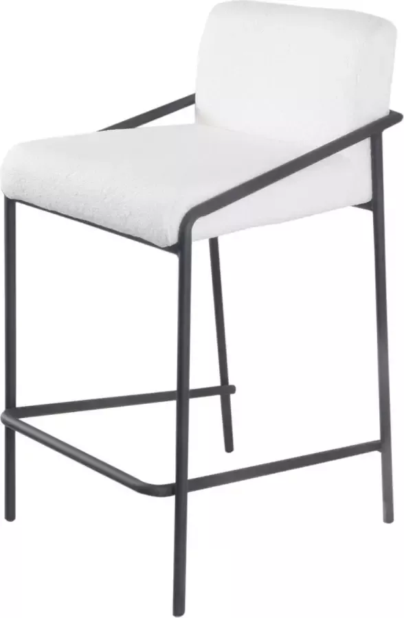 Damiware Barkruk metaal 65 cm teddystof LEV