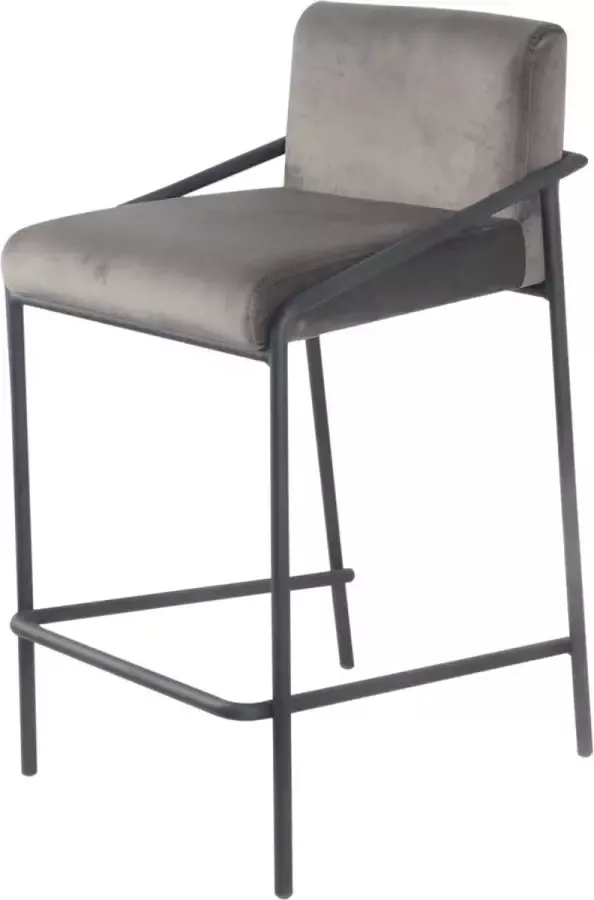 Damiware Barkruk Velvet fluweel en Bouclé metaal 65 cm LEV