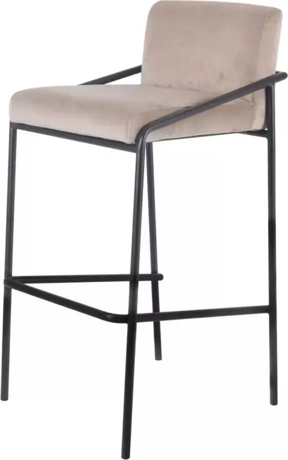 Damiware Barkruk Velvet fluweel en Bouclé metaal 65 cm LEV