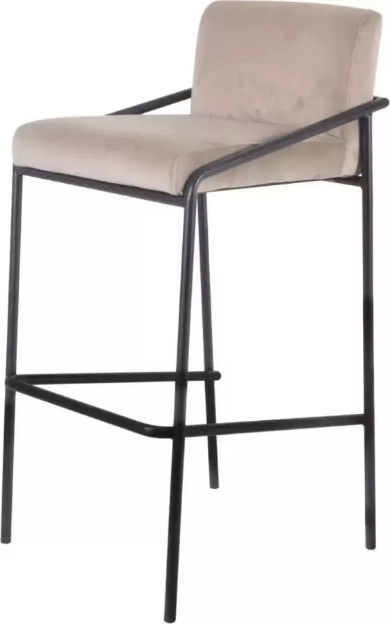 Damiware Barkruk velvet fluweel metaal 75 cm LEV
