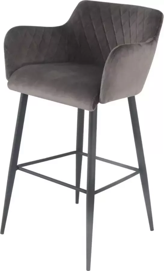 Damiware Barkruk velvet fluweel metaal 75 cm Rose - Foto 2