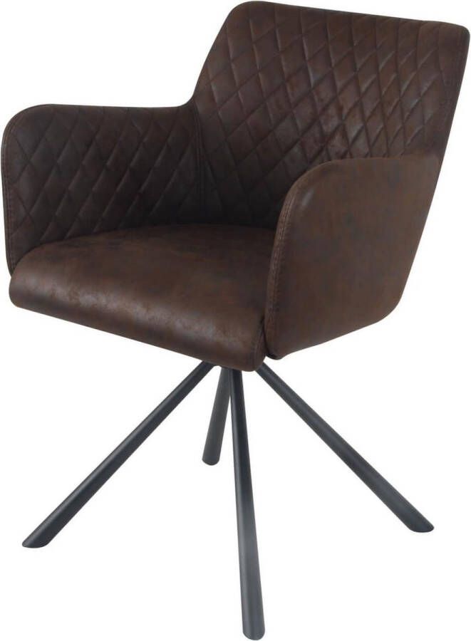 Damiware Dami living Eetkamerstoel Rose 180 graden draaibaar Product Burgundy