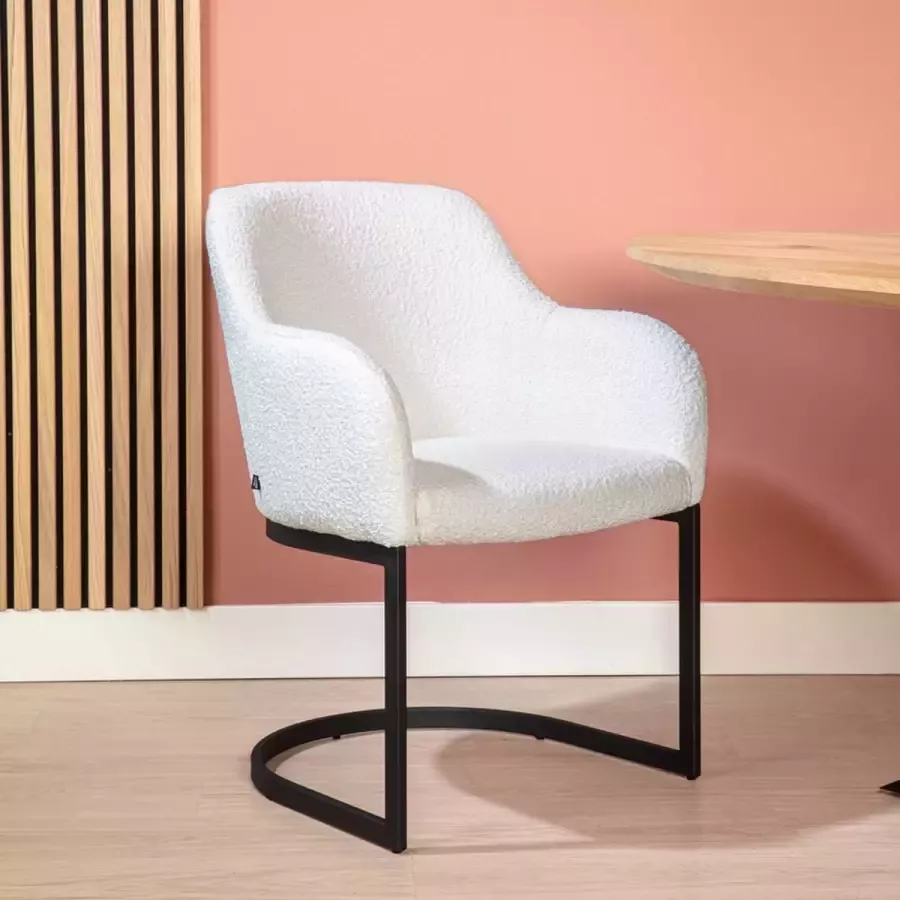 Damiware Eetkamerstoel swinger bouclé en velvet Ted