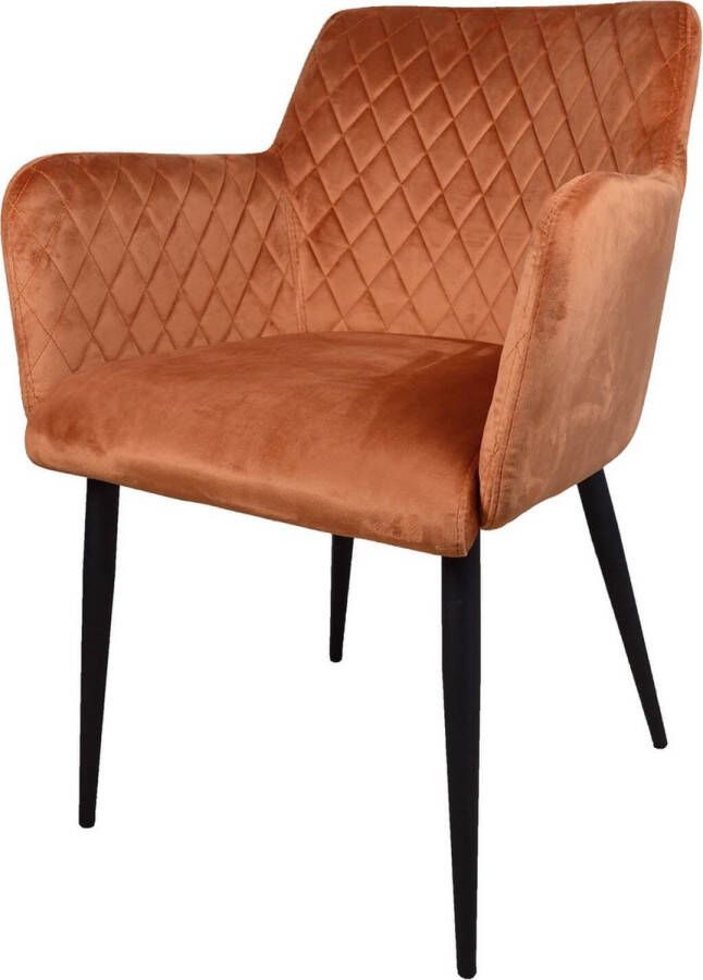 Damiware Eetkamerstoel velvet fluweel Rose