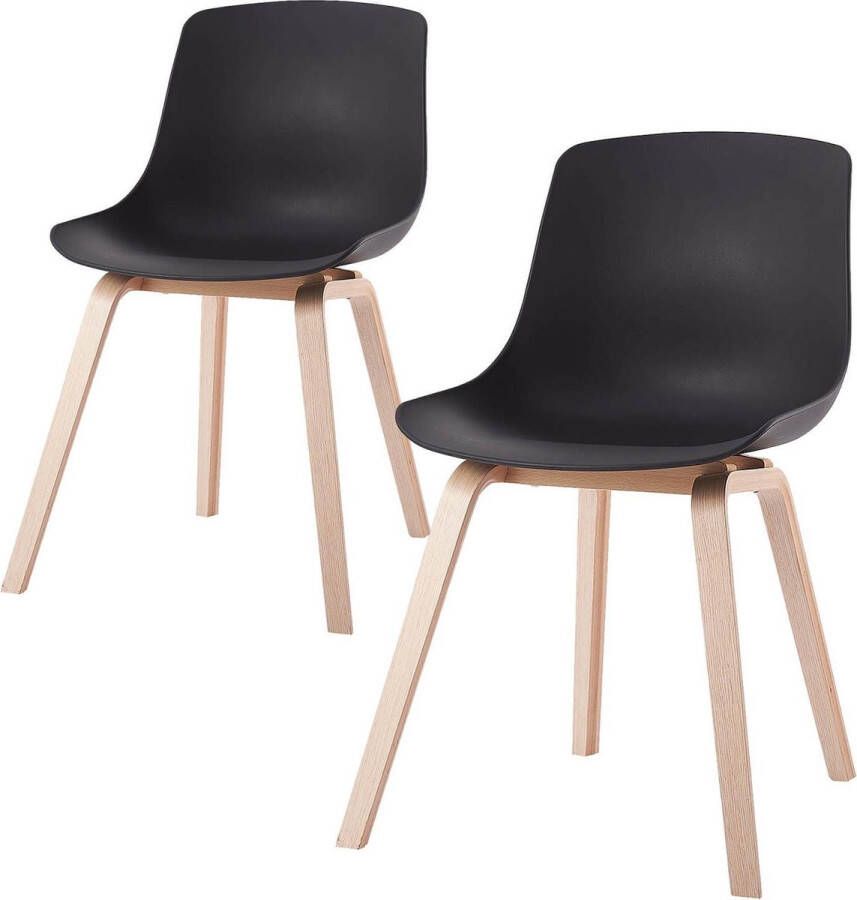 Damiware Juliet eetkamerstoelen set van 2 ZWART