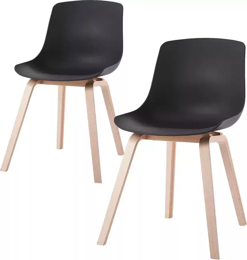 Damiware Juliet eetkamerstoelen set van 2 ZWART