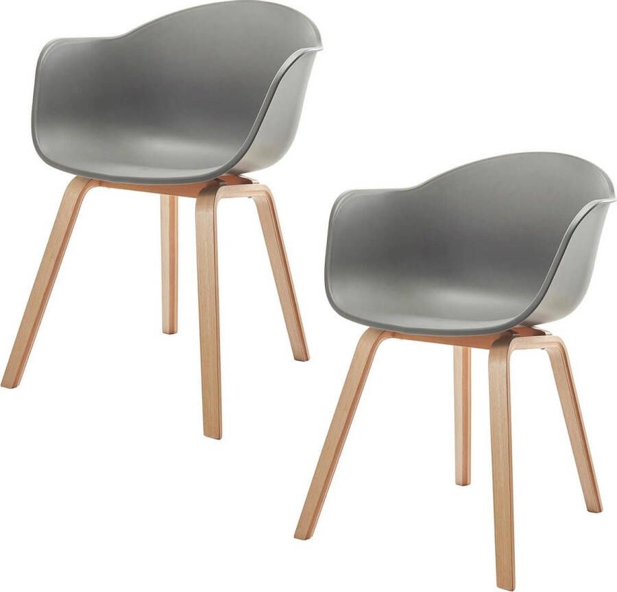 Damiware Romeo eetkamerstoelen set van 2 grijs