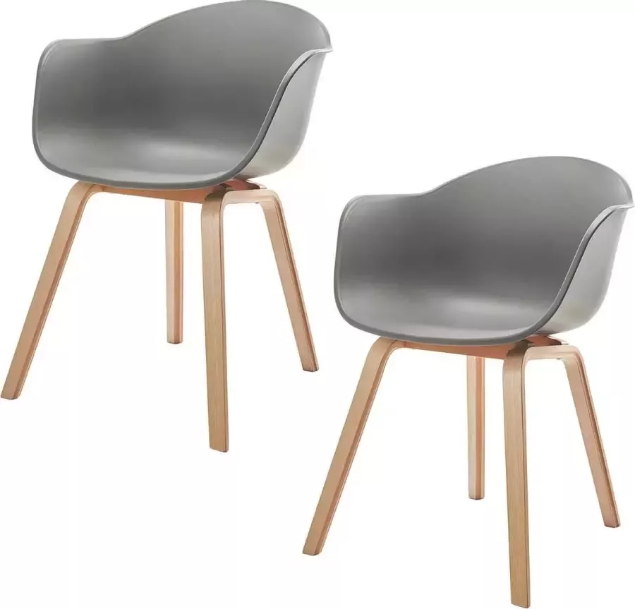 Damiware Romeo eetkamerstoelen set van 2 grijs