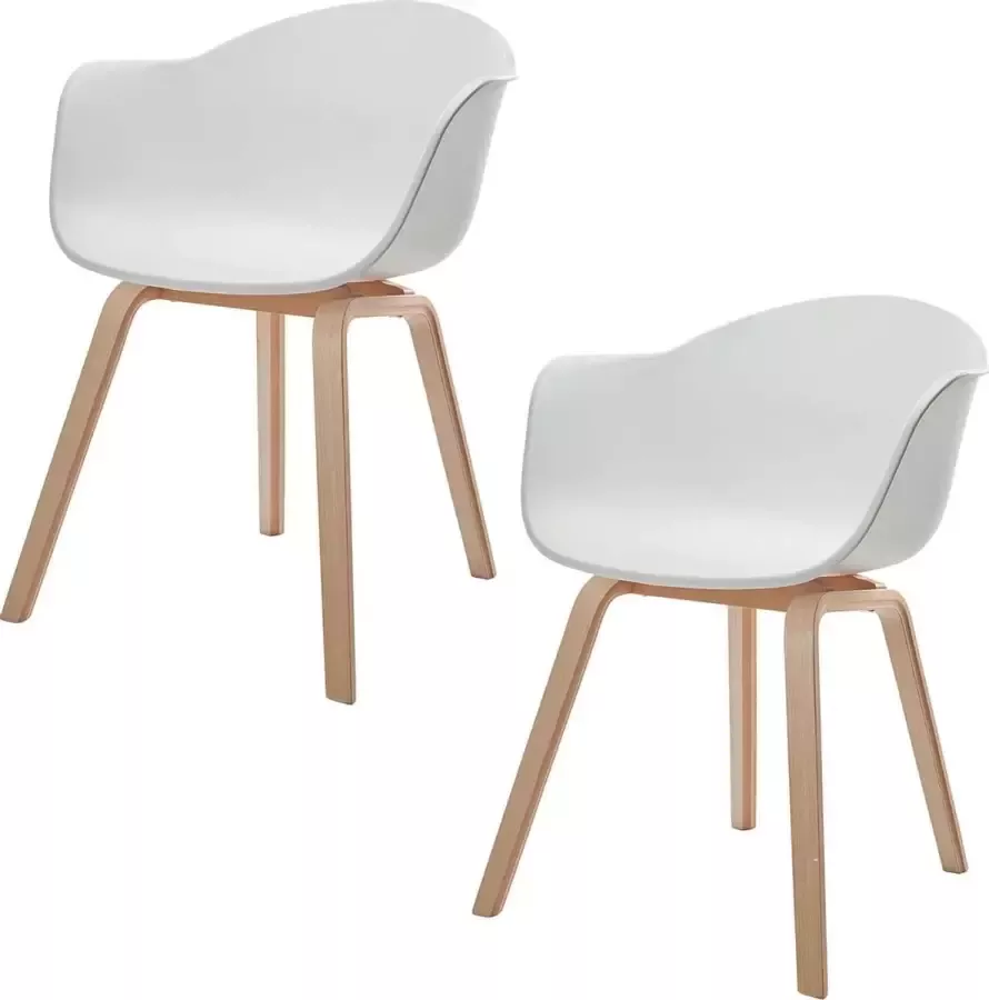 Damiware Romeo eetkamerstoelen set van 2 wit