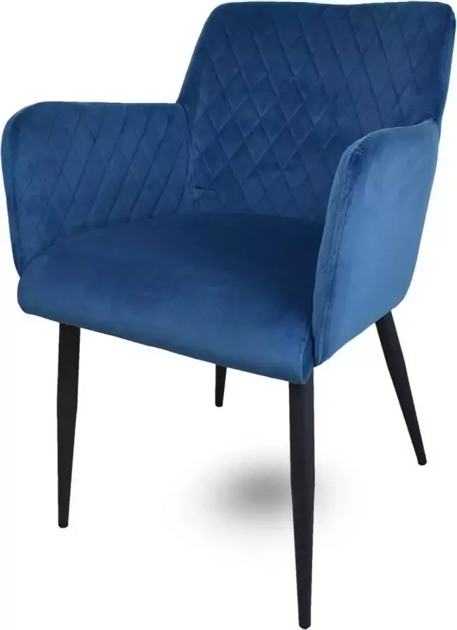 Damiware Rose eetkamerstoel Velvet Blauw