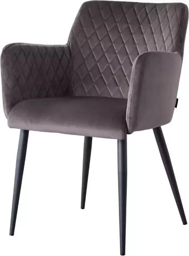 Damiware Rose eetkamerstoel Velvet Grijs