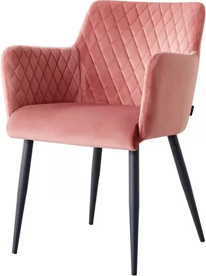 Damiware Rose eetkamerstoel Velvet Roze