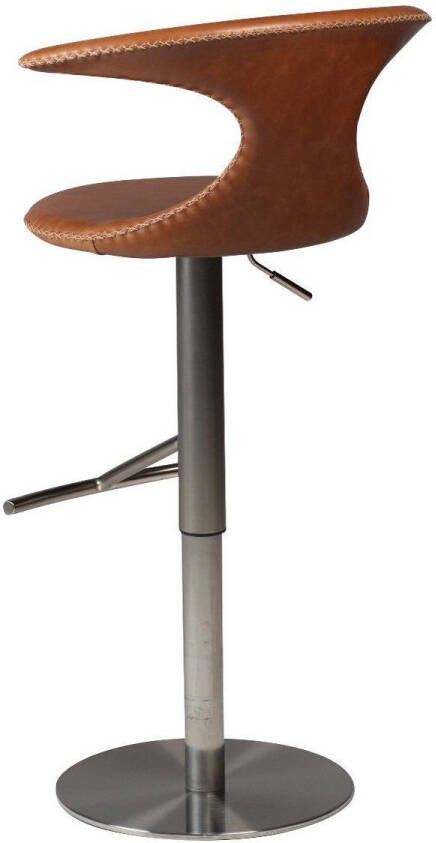 Dan-Form barkruk flair lichtbruin leder 76-100 x 57 x 46