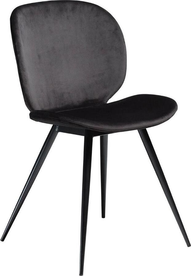 Dan-Form eetkamerstoel cloud zwart velvet 85 x 50 x 56 (2 stuks)