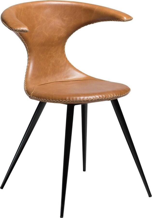 Dan-Form eetkamerstoel flair leder lichtbruin 82 x 64 x 56 (2 stuks)