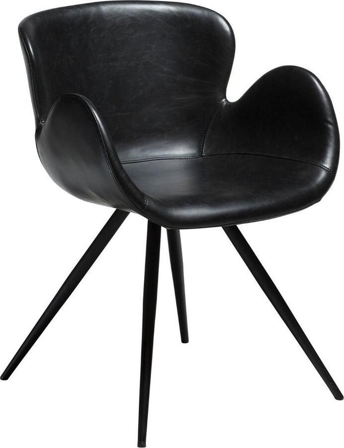 Dan-Form eetkamerstoel gaia vintage zwart 76 x 56 x 56.5 (2 stuks)