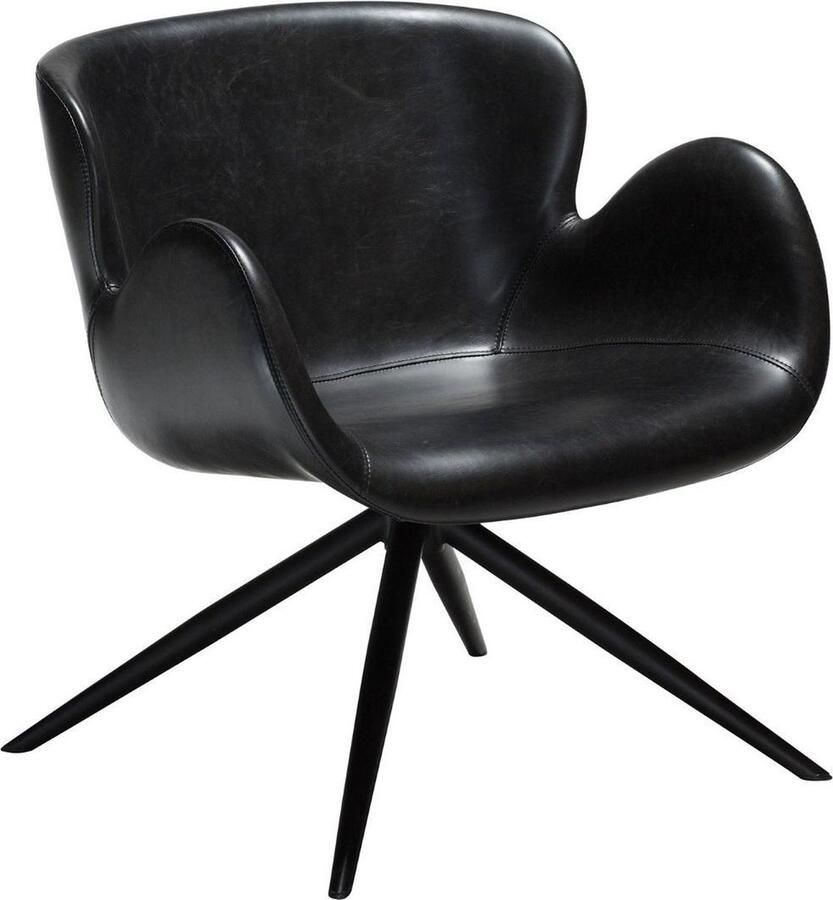 Dan-Form fauteuil gaia vintage zwart 73 x 70 x 64