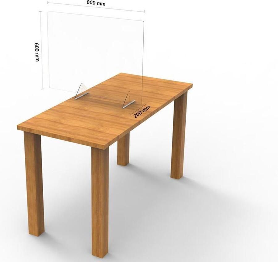 Dancop Scheidingswand plexiglas bureau Transparant x