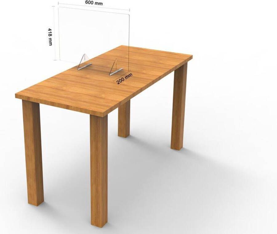 Dancop Scheidingswand plexiglas bureau Transparant x