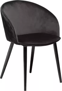Danform Dan-Form eetkamerstoel dual zwart velvet 80 x 57 x 56 (2 stuks)