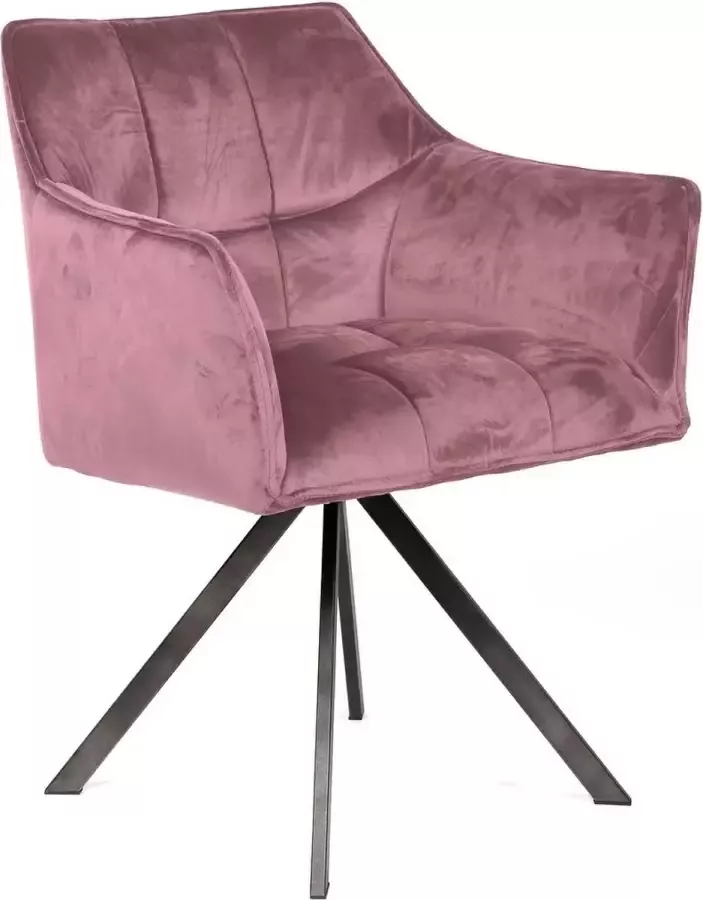 Davidi Design Raster Draaistoel Velvet Roze