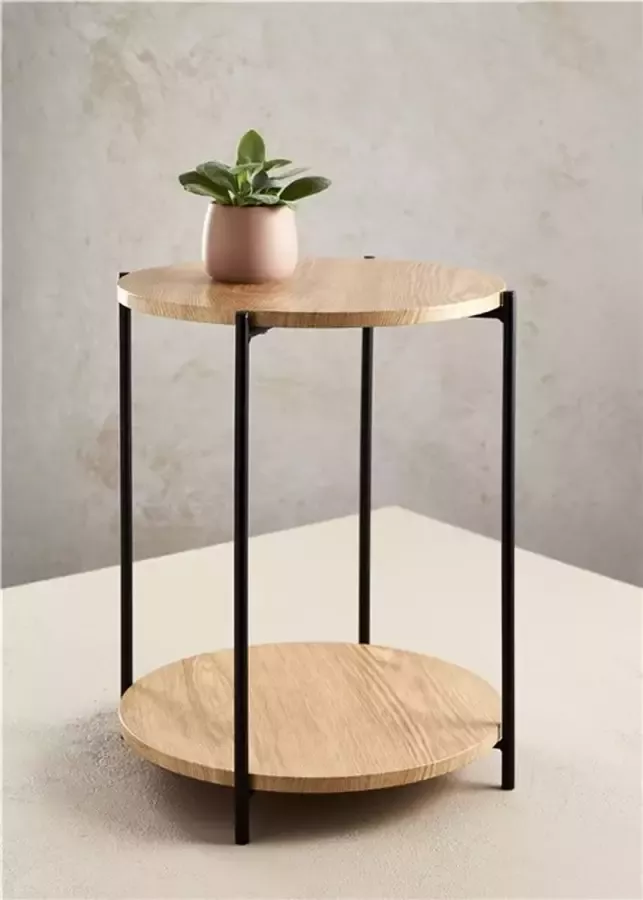 DAY Opvouwbare Tafel met Plank 40 cm Bruin Zwart - Foto 2