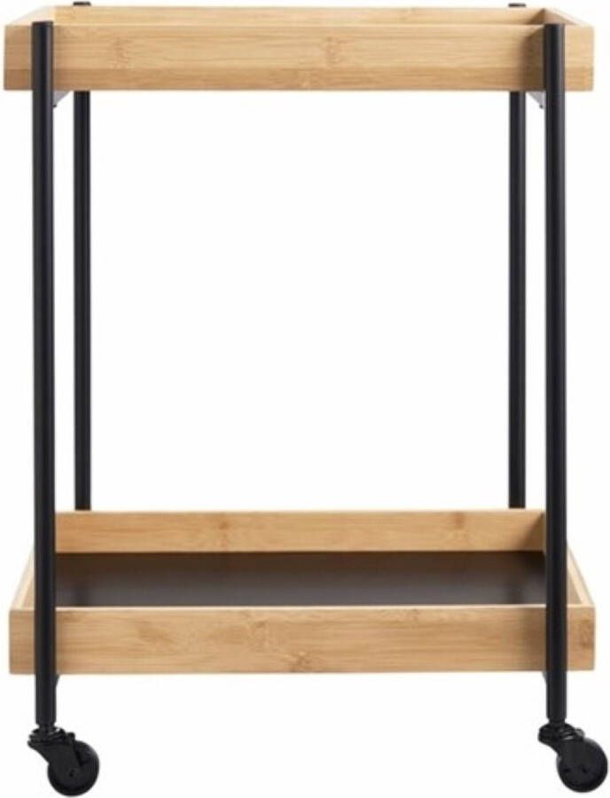 DAY Trolly 2 lagen Bamboe Keuken Woonkamer bijzettafel met wielen