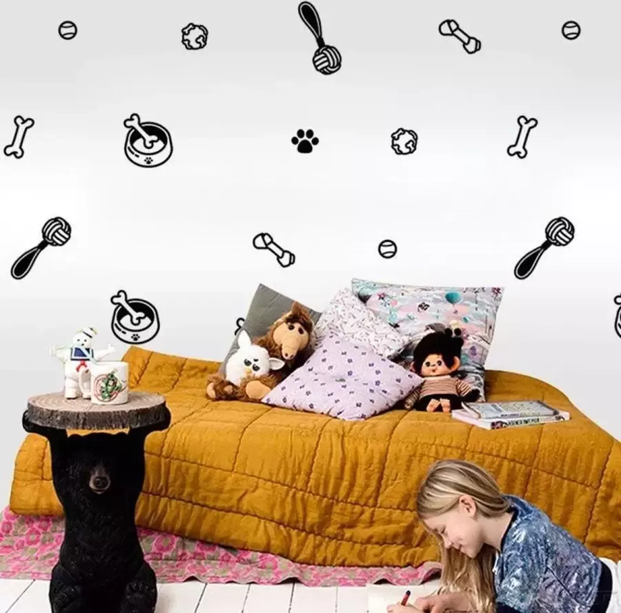 DCCD 3D Sticker Decoratie Creative Dog Bone Muurstickers Behang Meubels Kasten Sticker Kinderkamer DIY Decoratie Woondecoratie YQT048
