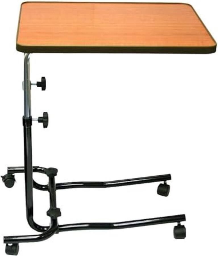 DD Bedtafeltje Met Wielen Bedtafel Laptopstandaard 10x12x15cm Zwart