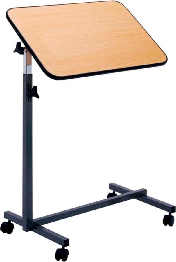 DD Bedtafeltje Met Wielen Bedtafel Laptopstandaard 41x64x110cm Bruin
