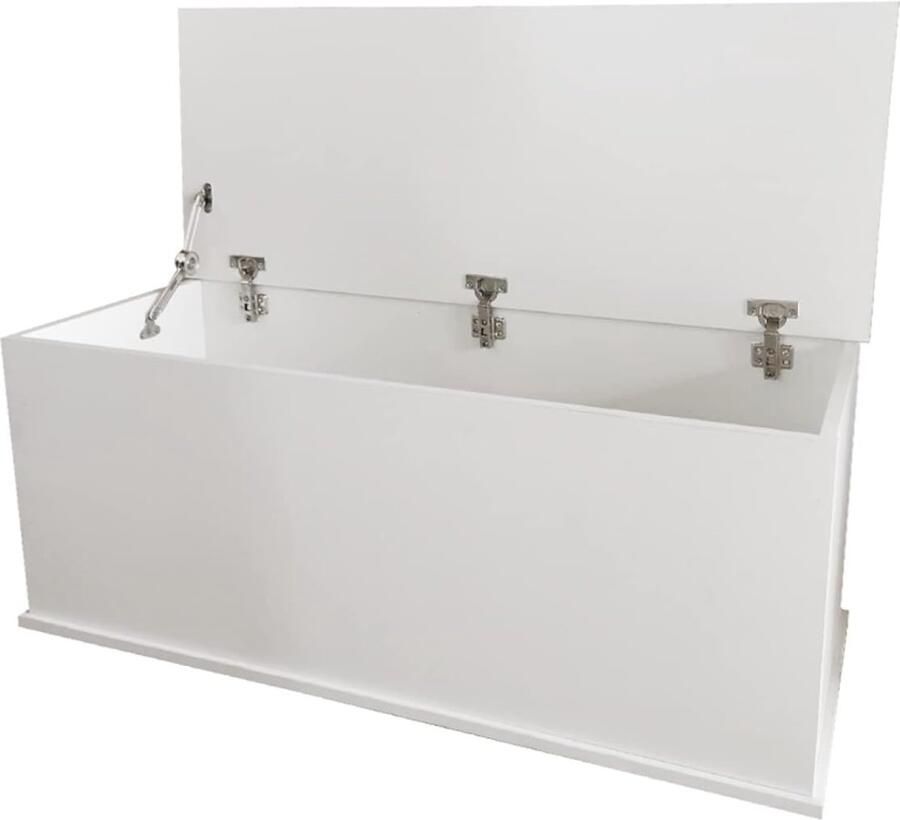 DD Dekenkist Opbergbank Zitbank met Opbergruimte 40x100x 40cm Wit