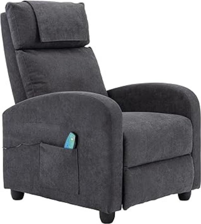 DD Sta Op Stoel Elektrisch Relaxfauteuil Verstelbaar Relaxstoel Elektrisch Massagestoel met Afstandsbediening 87x68x100cm Grijs