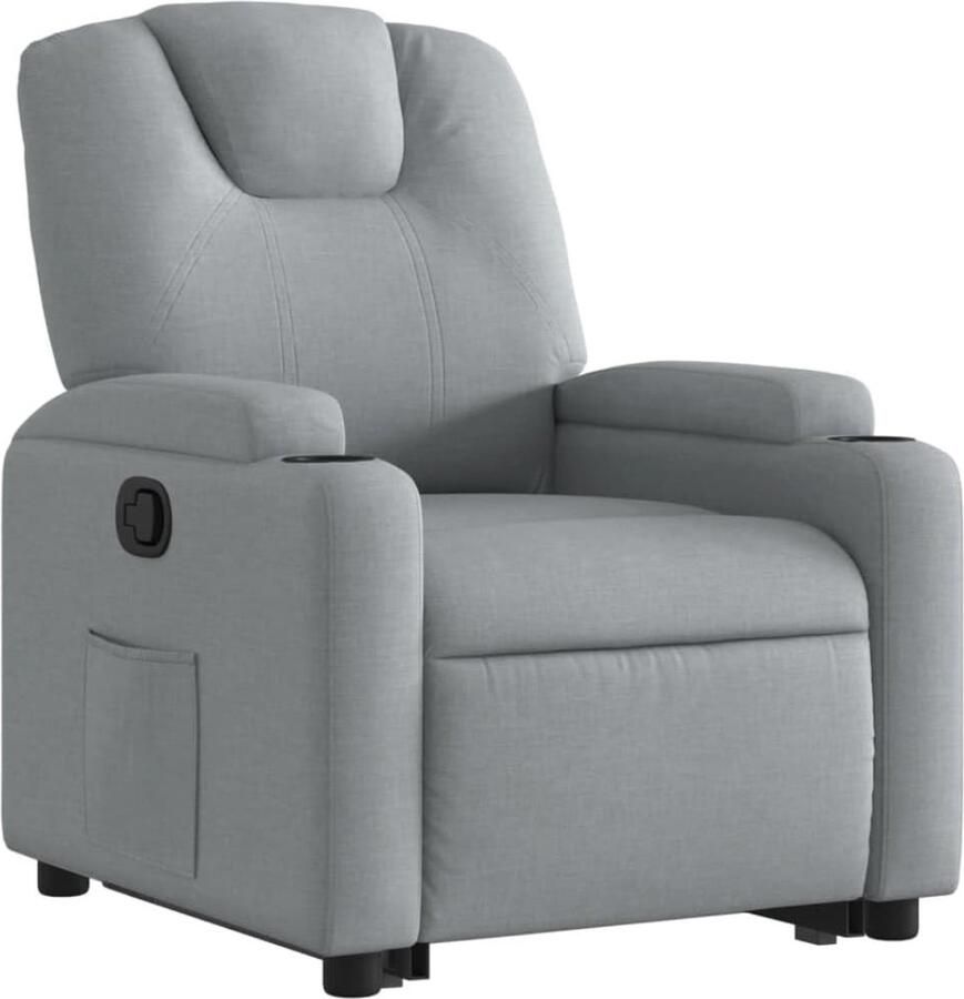 DD Sta Op Stoel Elektrisch Relaxfauteuil Verstelbaar Relaxstoel Elektrisch Sta-Op Stoel Fauteuil voor Ouderen 74x88x97cm Lichtgrijs