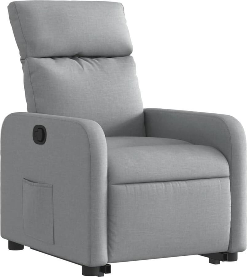 DD Sta Op Stoel Elektrisch Relaxfauteuil Verstelbaar Relaxstoel Elektrisch Sta-Op Stoel Verstelbare Stof 66x90x96cm Lichtgrijs
