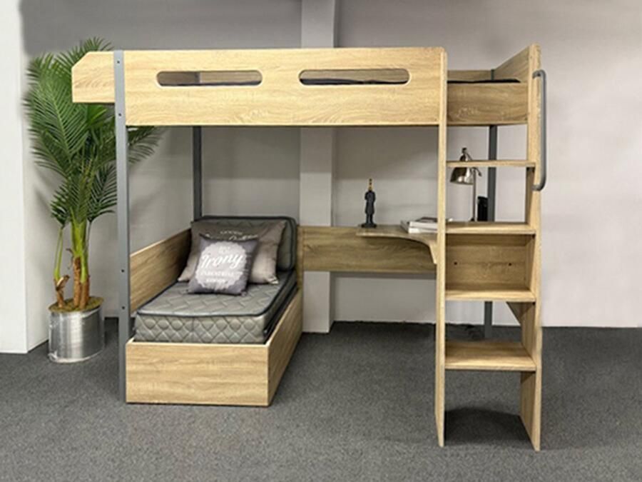 De Beddenkoning Jasper Hoogslaper met bureau en bank