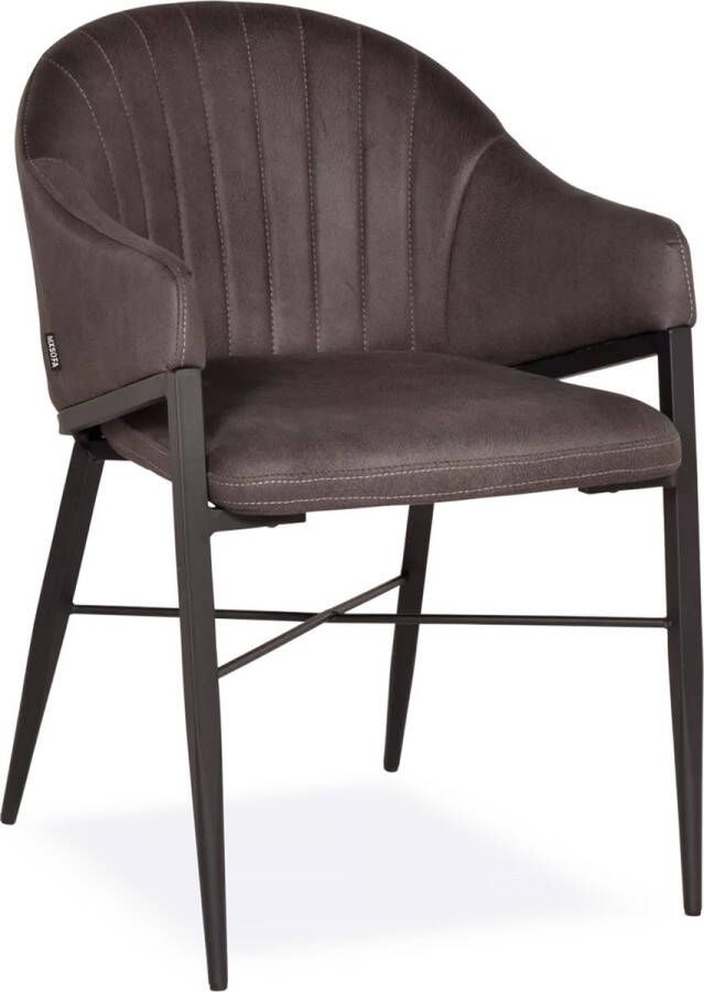 De Bommel Meubelen Eetkamerstoel Clay Zorro Antraciet Grijze eetkamerstoel Eetkamerstoelen met armleuning Eetkamerstoel microleder Industriële eetkamerstoel Stof Antraciet Modern Eettafelstoel Keukenstoel Eetstoel Stoel eetkamer