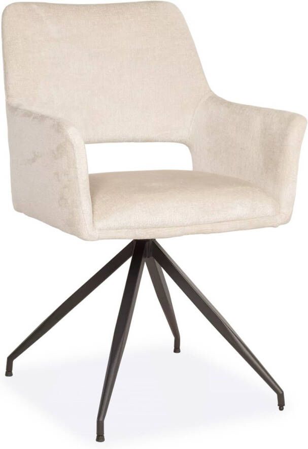 de Bommel Meubelen Armstoel Vela Perfect Harmony Creme Eetkamerstoel met armleuning