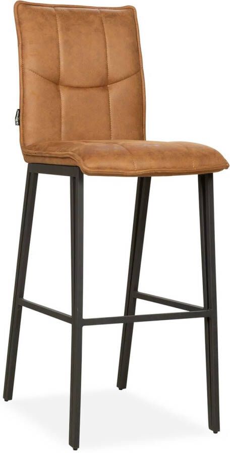 De Bommel Meubelen Barstoel Fancy (hoog) Otis Cognac Barkrukken met rugleuning Barstoelen met rugleuning