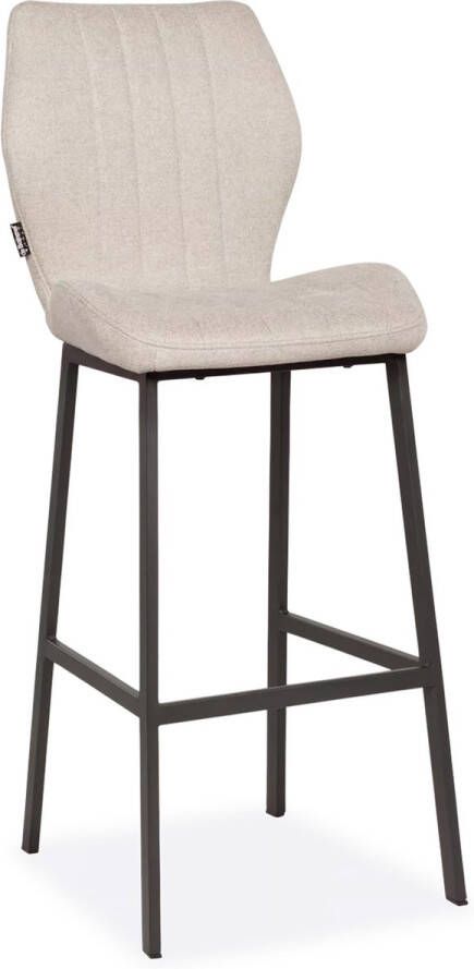 De Bommel Meubelen Barstoel (hoog) Kenny Soho Beige Stof Naturel Barkrukken met rugleuning Barstoelen met rugleuning Barstoel kruk